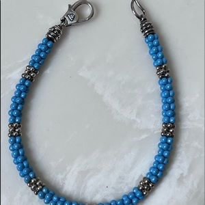 Lagos blue ceramic and silver bracelet.